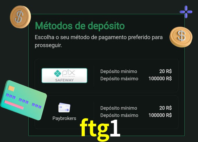 O cassino ftg1 oferece uma grande variedade de métodos de pagamento